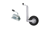 Roue jockey avec bride, collier KNOTT TK48+LB48, 150 kg, 48 mm, 500-720 mm