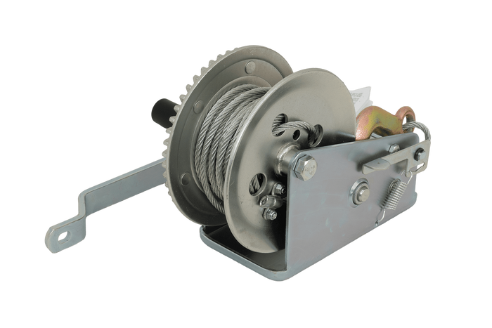 Treuil manuel KNOTT 6X0017.008 pour remorque de 900 kg avec câble en acier