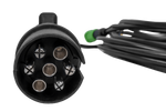 Faisceau électrique MANTES pour remorque de bateau, 4,4 m, prise 7 broches, 2 baïonnettes 5 broches