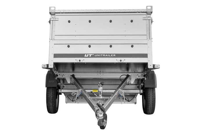 Remorque à un essieu 230x125 UNITRAILER GARDEN 230 KIPP avec côtés BIS et bâche en aluminium