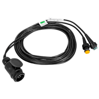 Faisceau électrique ASPÖCK pour remorque, 5 m, prise 13 broches, 2 baïonnettes, 5 broches