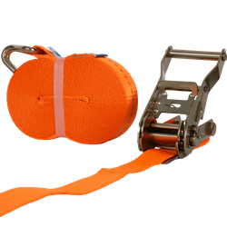 Courroie de transport orange UNITRAIER 10 m/25 mm/1 t avec tendeur