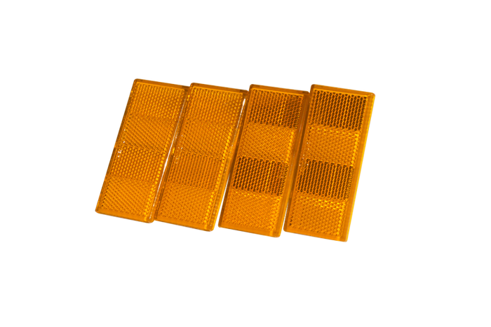 Catadioptre autocollant orange pour remorques 90 x 40 mm