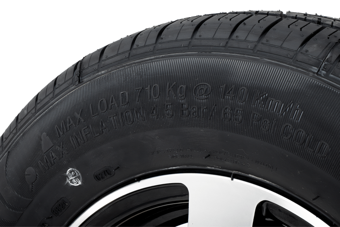 Roue renforcée pour remorque KENDA 165/80 R13C 96/94N JANTE ALU STARCO polie 5Jx13"H2 5x112 ET:30
