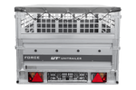 Remorque à un essieu 264x125 UNITRAILER FORCE 264 KIPP avec ridelles grillagées, châssis H-0 et bâche grise