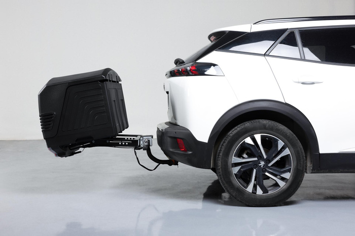 Towbox V3 Black LED Edition - Coffre à bagages monté sur attelage