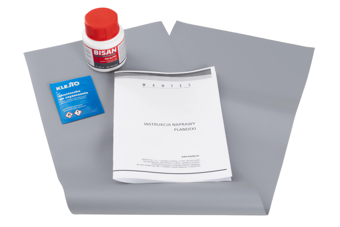 OUTLET MANTES Kit de réparation pour bâche Eco Gray 500 g/m²