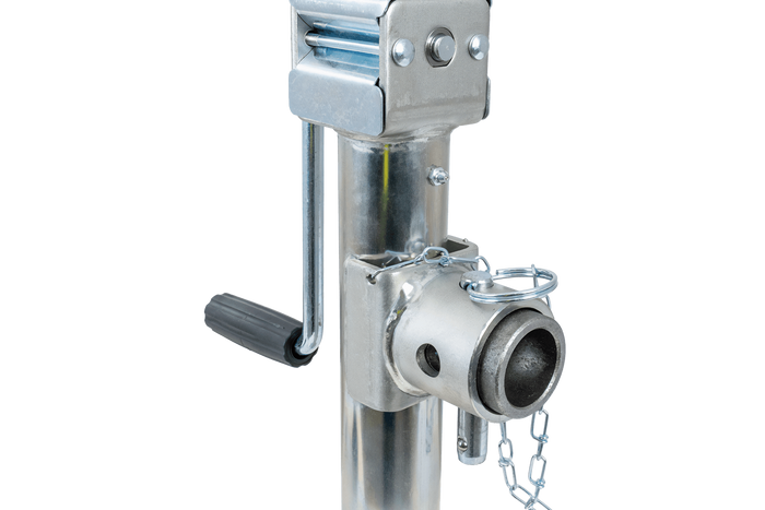 Béquille, support avec manivelle UNITRAILER TJ5001 pour remorque 1300 kg