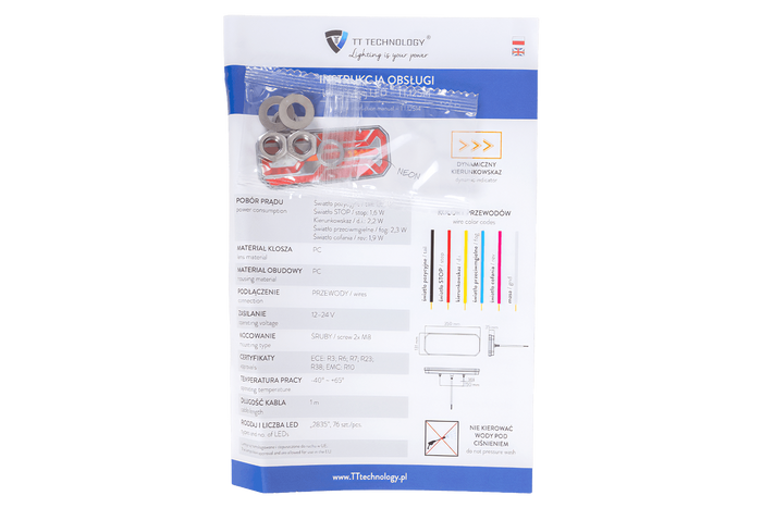 Feu arrière LED TT Technology TT.12514, 5 fonctions, universel