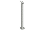Support fixe avec tube ondulé KNOTT 6D6585.001 pour remorque 800 kg 48 mm 705 mm