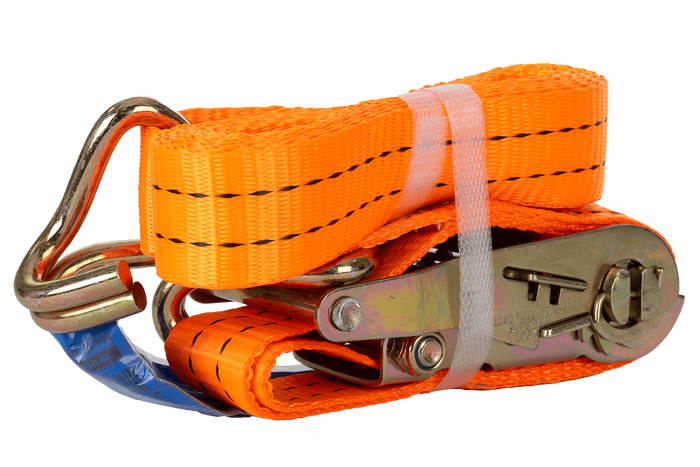 Ensemble de quatre courroies de transport UNITRAILER 3m/35mm/2t orange avec tendeur