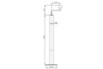 Béquille, support de manivelle, extensible WINTERHOFF ST48-120 pour remorque de 150 kg, 600-820 mm