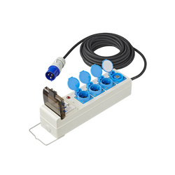 Rallonge de camping CEE avec répartiteur ProPlus 373583DE, câble de 10 m, 3 prises Schuko, 2 ports USB