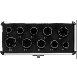 Extracteurs de vis YATO YT-06031 9-19 mm 10 pièces.