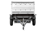 Remorque légère 200x125 UNITRAILER GARDEN 201 KIPP avec ridelles supplémentaires, châssis H-0 et bâche grise