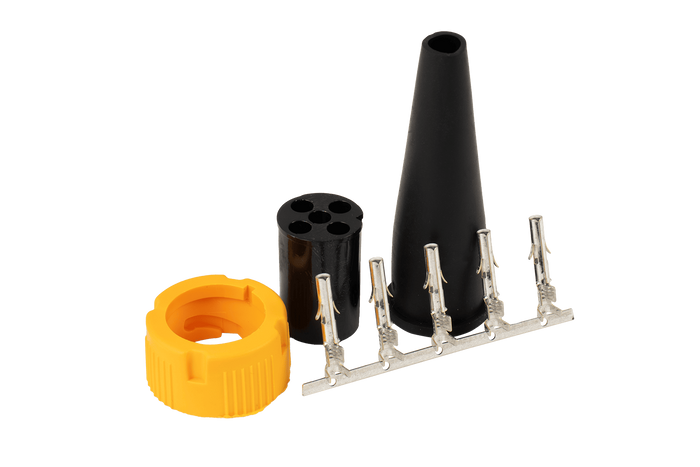 Connecteur MANTES pour feux arrière de remorque à baïonnette 5-PIN, jaune, gauche