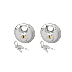 Lot de deux cadenas ronds ProPlus 341319S, cadenas à disque, 70 mm