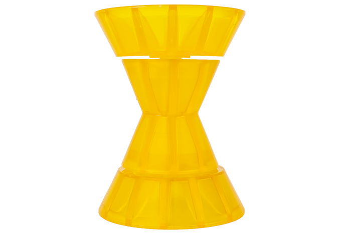 Kit: diabolo profilé avec deux couvercles d'extrémité PVC Knott