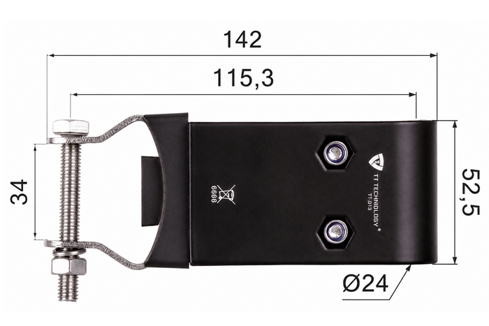 Support latéral pour phares de travail TT TECHNOLOGY TT.S13