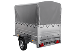 Remorque légère 200x106 UNITRAILER GARDEN 200 KIPP avec ridelles BIS, châssis H-800 et bâche grise
