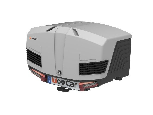 Towbox V3 Grey LED Edition - coffre à bagages monté sur attelage