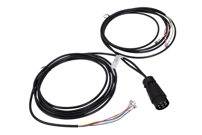 Faisceau électrique pour remorque MANTES 4 m, fiche 7 broches, connecteurs 6,3