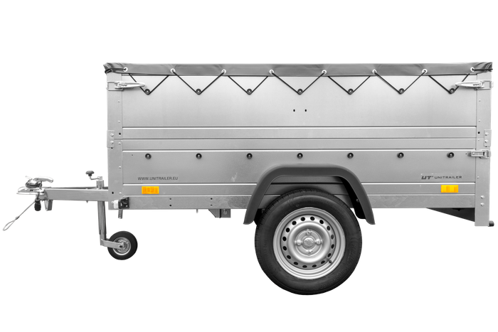 Remorque neuve 200x125 avec bâche plate, rehausses de ridelles et roue jockey - Garden Trailer 201 KIPP