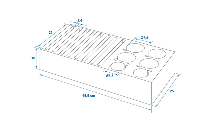 ProPlus 761472PMV02 Porte-assiettes en mousse pour camping-car, pouvant contenir 8 assiettes et 6 tasses