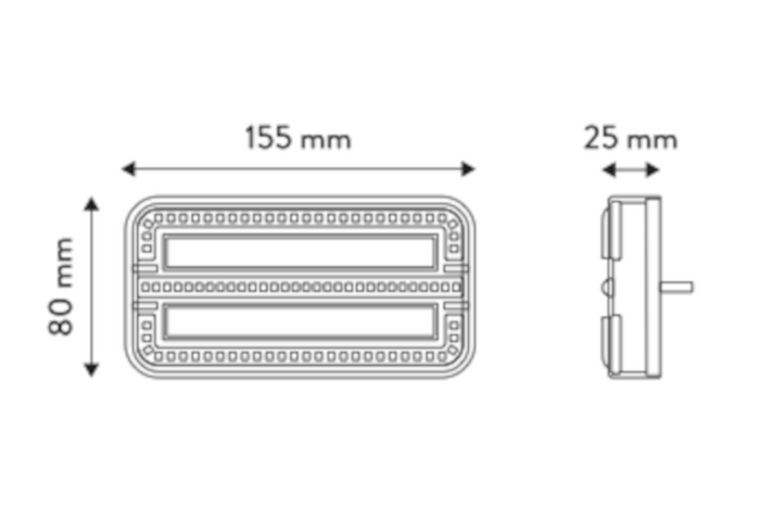 Feu arrière LED TT Technology TT.12028DI, 3 fonctions universel