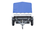 Remorque légère 200x125 UNITRAILER GARDEN 201 KIPP avec châssis H-800 et bâche bleue