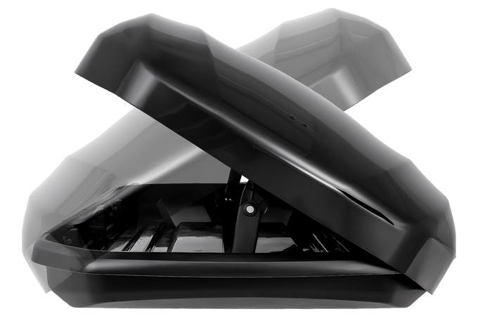 Coffre de toit Inter Pack Skugga L 660, noir brillant