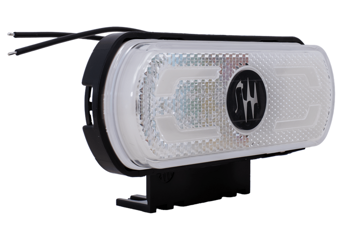 Feu de gabarit, position universel LED blanc WAŚ W240 1600 avec support