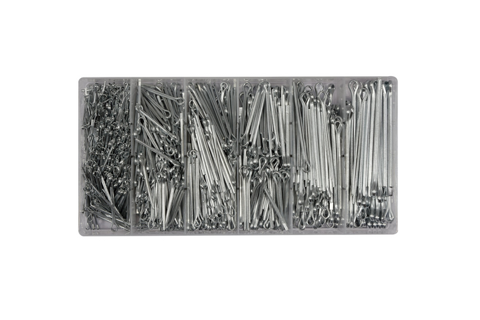 Lot de 1000 goupilles fendues droites YATO YT-06885 de tailles assorties