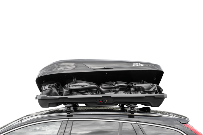Coffre de toit Inter Pack Monsun PRO M, noir métallisé