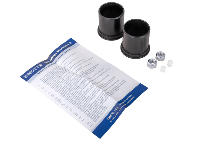 Paliers lisse, douilles coulissantes KNOTT 49,5 mm pour dispositifs à inertie KF27