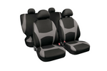 Ensemble de housses de siège auto LAMPA Capri noir/gris, pour sièges avant et arrière