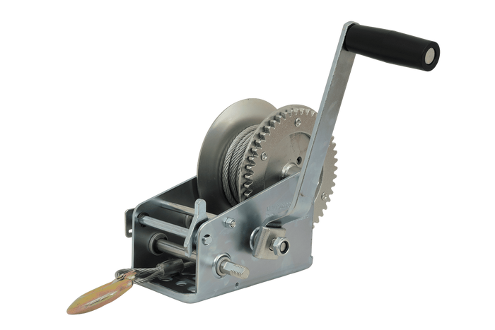 Treuil manuel KNOTT 6X0017.008 pour remorque de 900 kg avec câble en acier