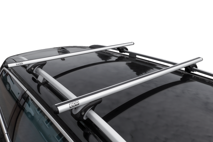 Eco Alubase 150 - Barres de toit universelles en aluminium pour rails