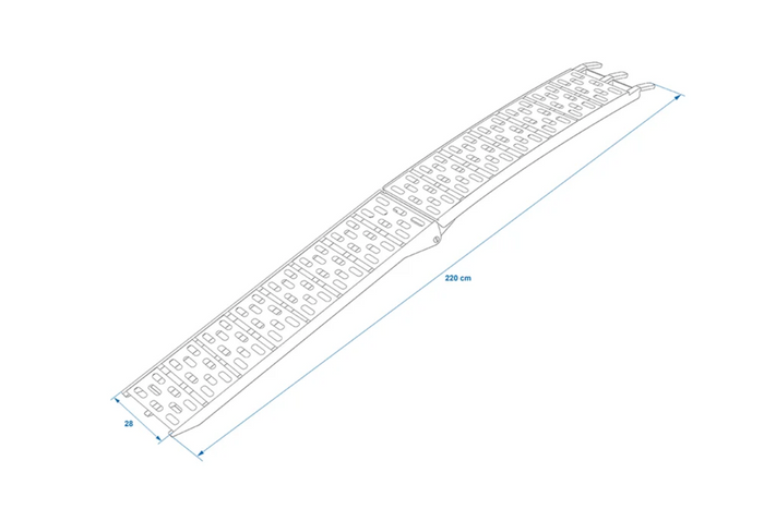 Rampe pliable ProPlus 390096 pour remorque 220 cm 340 kg
