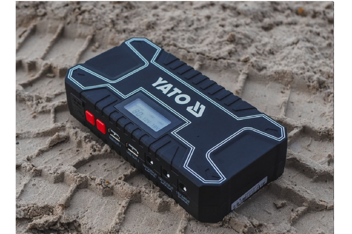 Démarreur de voiture externe YATO YT-83082 de 12 000 mAh avec écran LCD