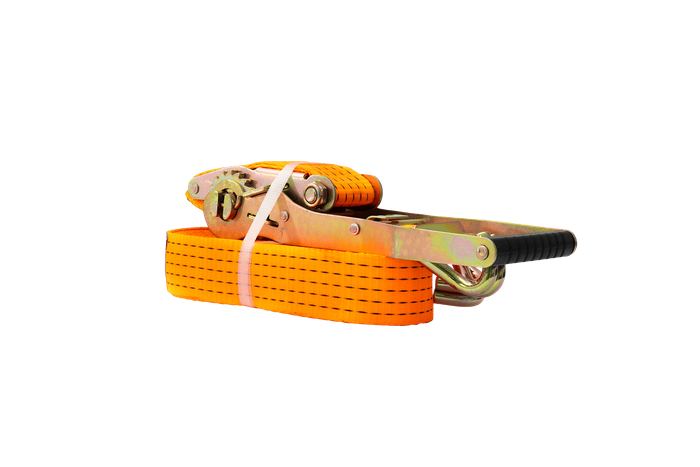 Courroie de transport orange UNITRAILER ERGO 12 m/50 mm/5 t avec tendeur