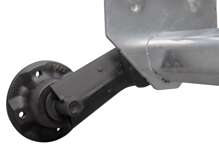 Essieu non freiné AL-KO OPTIMA pour remorque 750kg 1230mm 1610mm 4x100