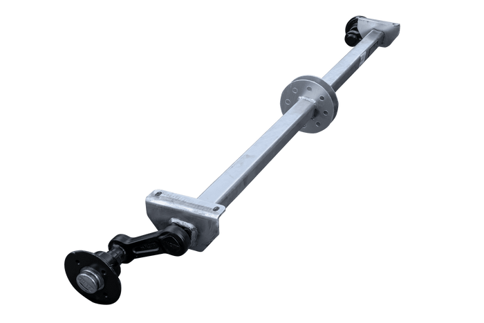 Essieu non freiné KNOTT VG7-L pour remorque 750kg 1607mm 2027mm 4x100