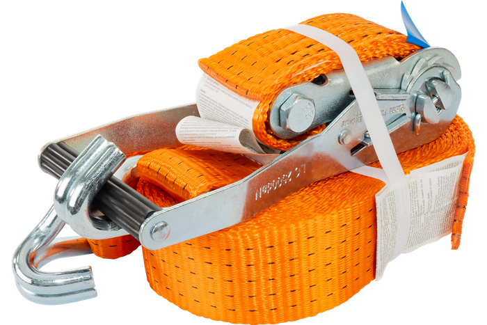 Courroie de transport orange UNITRAIER 8 m/50 mm/5 t avec tendeur