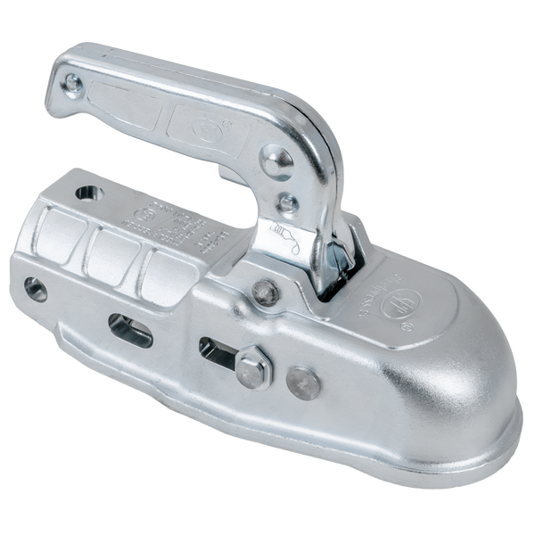 Attelage à boule STEELPRESS BC-3000C-00-00+Z2 pour remorque de 3 000 kg avec timon tubulaire de 35 à 50 mm, en fonte