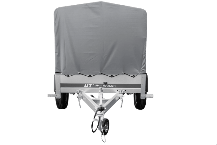 Remorque porte-voitures 200x106 UNITRAILER GARDEN 200 KIPP avec châssis H-800 et bâche grise