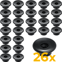 Rouleaux latéraux TULPLAST pour remorque, pour la fixation de bâches, filets, toiles, lot de 26