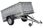 Remorque porte-voitures 200x106 UNITRAILER GARDEN 200 KIPP avec côtés BIS et bâche grise