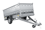 Remorque à un essieu sur ressorts 264x125 UNITRAILER FORCE 264/R KIPP avec côtés BIS et couvercle en aluminium