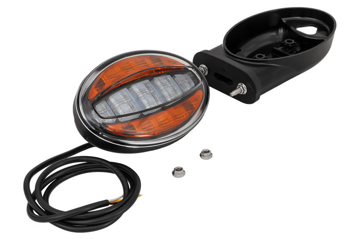 Feu avant universel FRISTOM FT-356 LED IND avec support de montage latéral